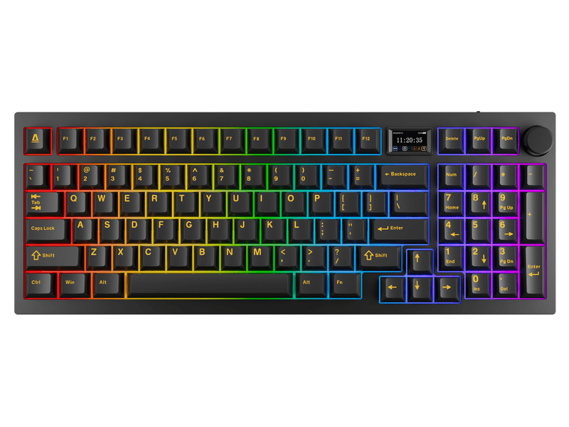 Avax GM03R PRO Gasket RGB tri-mode mechanikus billentyűzet, piros switch