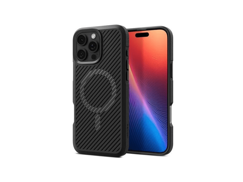 Spigen iPhone 16 Pro Szilikon tok, fekete (ACS08158)