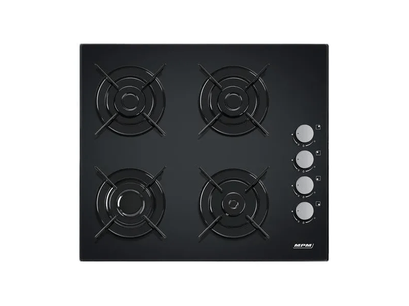 MPM MPM-60-GMG-08 Beépíthető gáz főzőlap, fekete