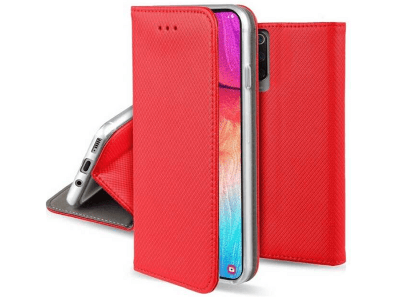 Gigapack Oppo Reno 12 5G Bőr hatású álló tok, piros (GP-160749)