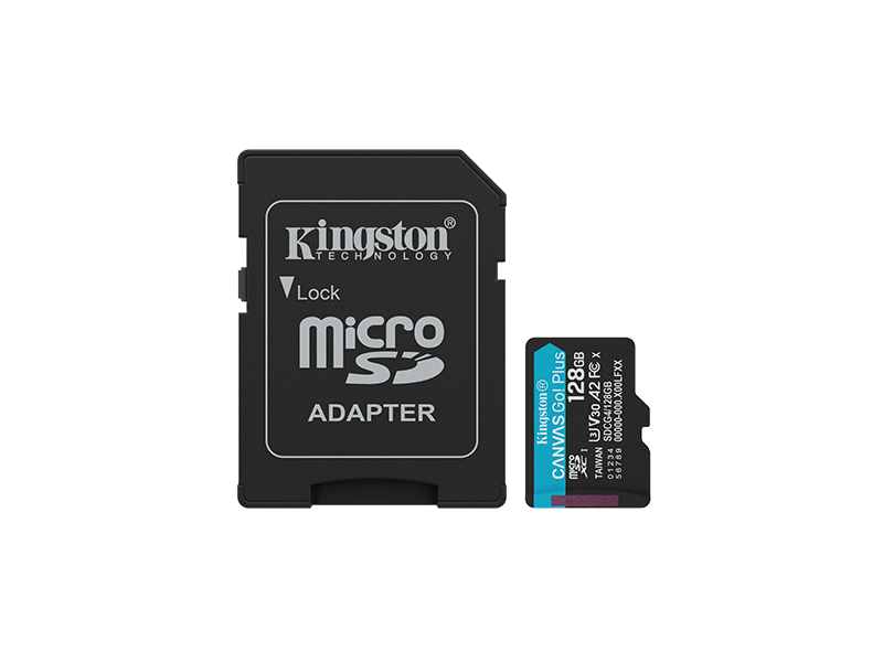 Kingston Canvas Go Plus microSD kártya, 128 GB (SDCG4/128GB)