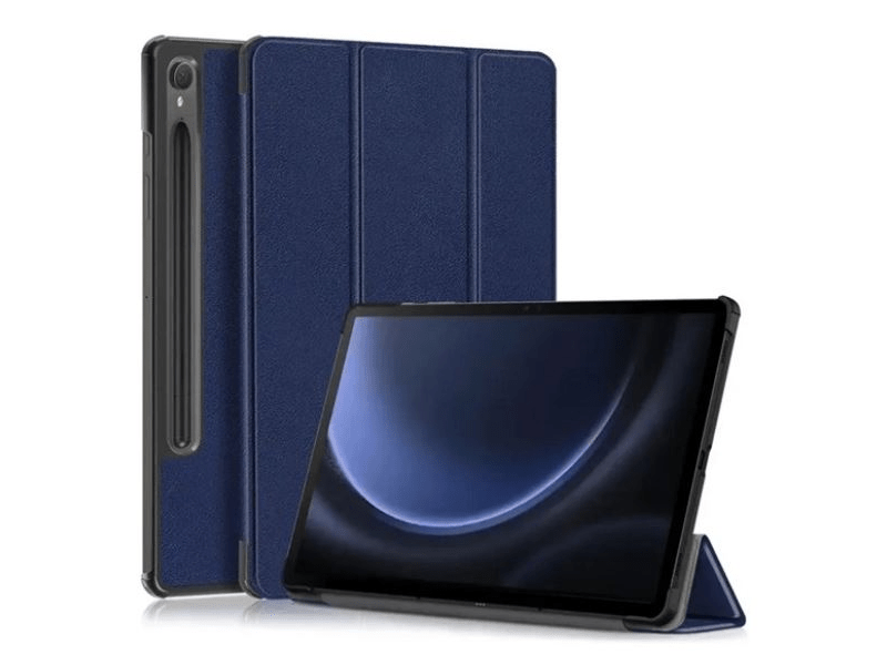 Gigapack GP-149329 Samsung Galaxy Tab S9 FE LTE (SM-X516)/WIFI (SM-X510) bőr hatású flip tok, sötétkék