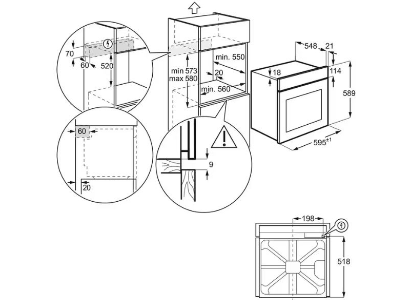 Aeg TU5PB431SB Ugradbena pećnica