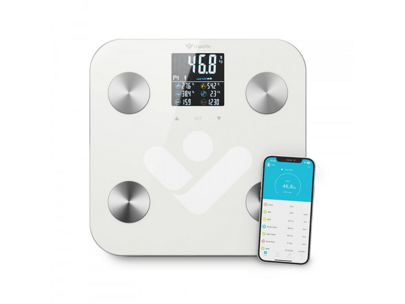 TrueLife FitScale W6 BT intelligens személymérleg, fehér