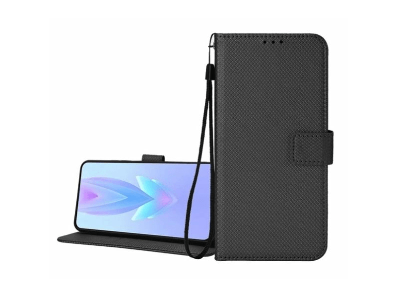 Gigapack Tecno Spark 20 Pro Plus Bőr hatású flip tok, fekete (GP-157920)