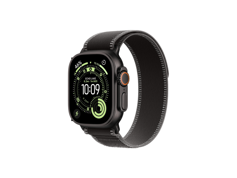 Apple Watch Ultra 3 GPS + Cellular – 49 mm-es fekete titántok, fekete-hamuszürke terep pánt – S/M(MF1D4QH/A)