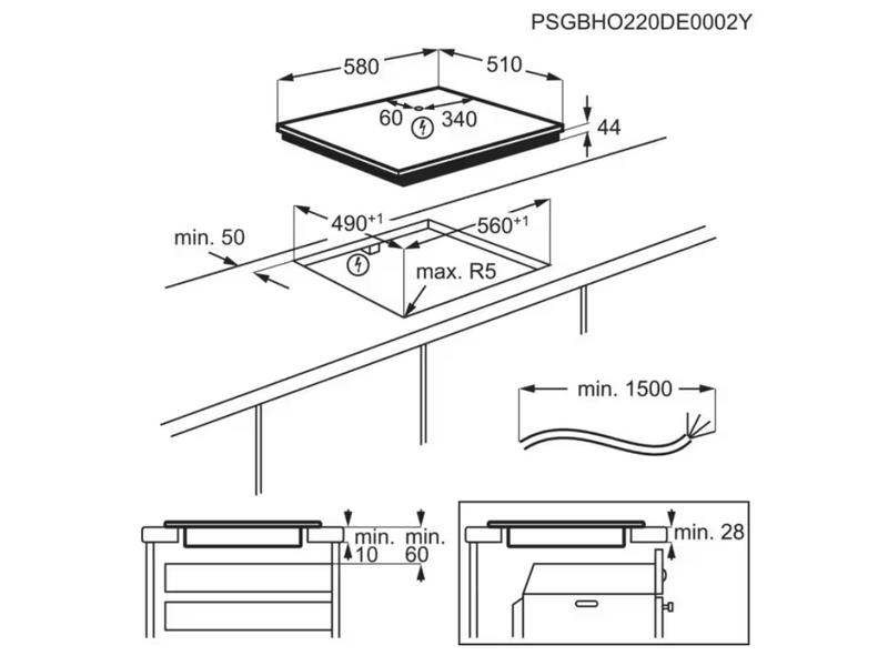 Electrolux EIS62453IZ SenseBoil® 700 Ugradbena indukcijska ploča