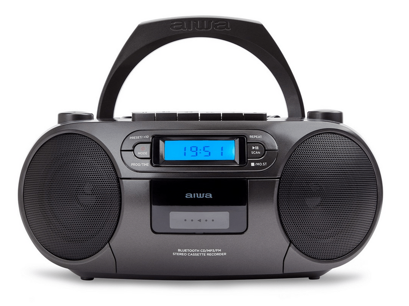 Aiwa RC-250BK hordozható retro boombox, fekete