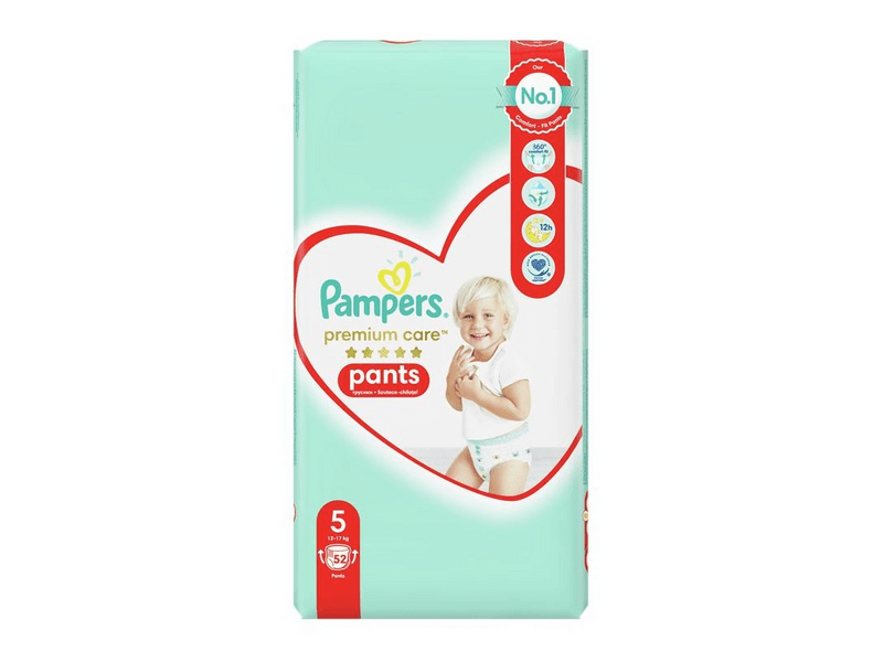 Pampers Premium Care Pants bugyipelenka, 5-ös méret, 12-17 kg, 52 db