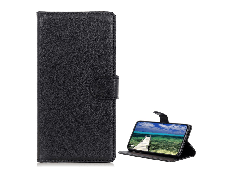 Gigapack Motorola Moto G73 5G Bőr hatású flip tok, fekete (GP-139597)