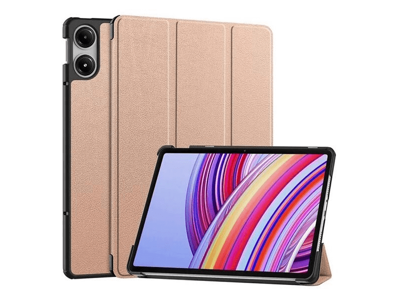 Gigapack Xiaomi Redmi Pad Pro Bőr hatású tok, rozéarany (GP-159640)
