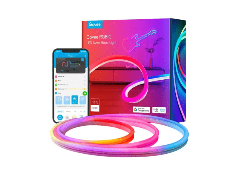 Govee H61A1 RGBIC Neon LED Fénycső 2 méter, flexibilis