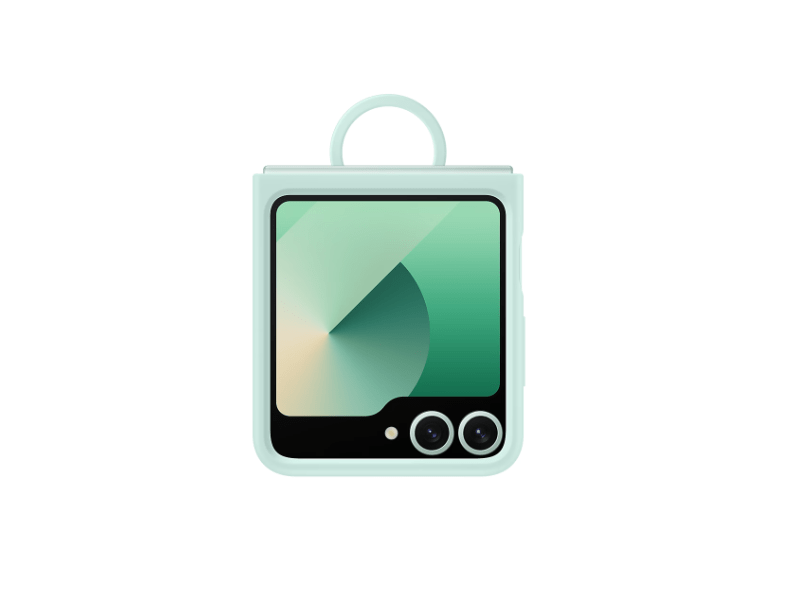 Samsung Galaxy Z Flip6 szilikon tok gyűrűvel, menta (EF-PF741TMEGWW)