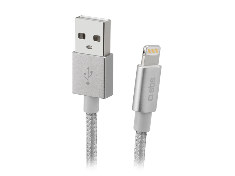 SBS Adatkábel USB-A/MFI 10W 1m ezüst