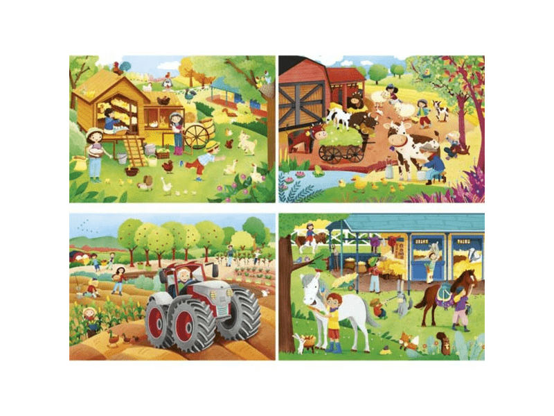 Clementoni Farm 2x20 és 2x60 db-os puzzle
