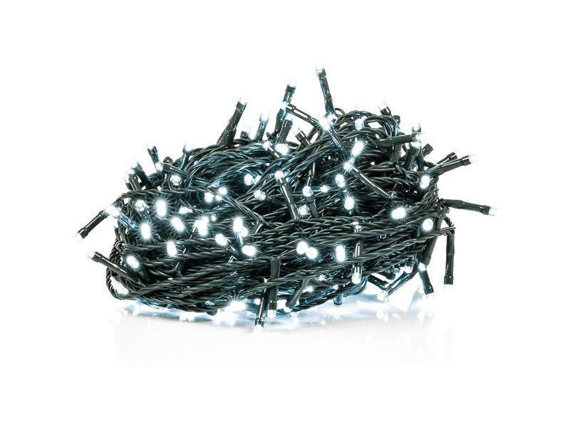 Karácsonyi LED fényfüzér 10m, hideg fehér