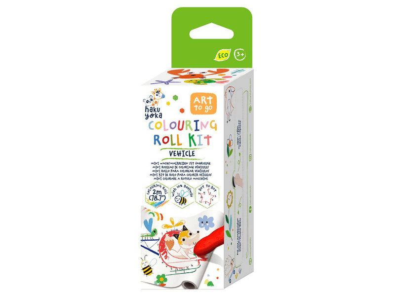 Haku Yoka CS233121 Kihúzható színező 4 db marokkrétával, Járművek