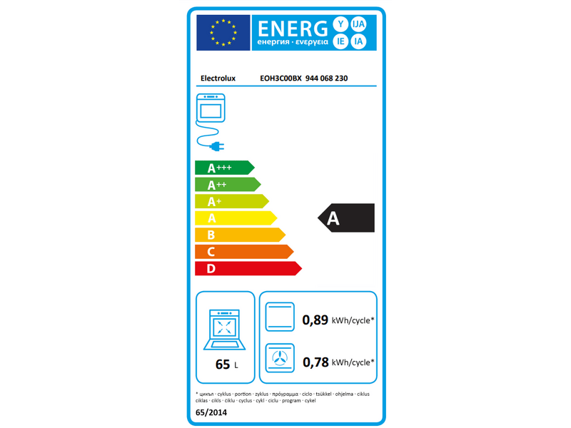 Electrolux EOH3C00BX Beépíthető sütő