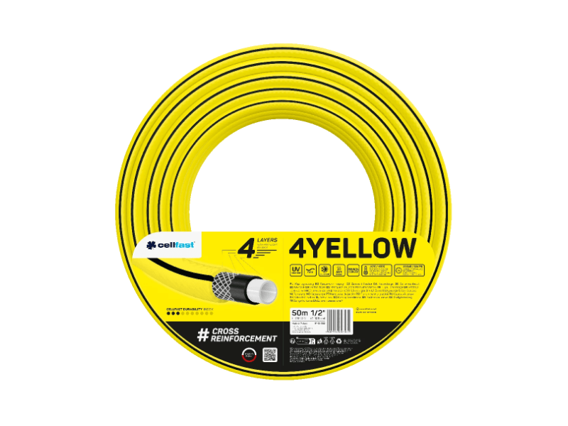 Cellfast Yellow 4 rétegű locsolótömlő 1/2