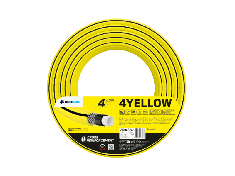 Cellfast Yellow 4 rétegű locsolótömlő 3/4