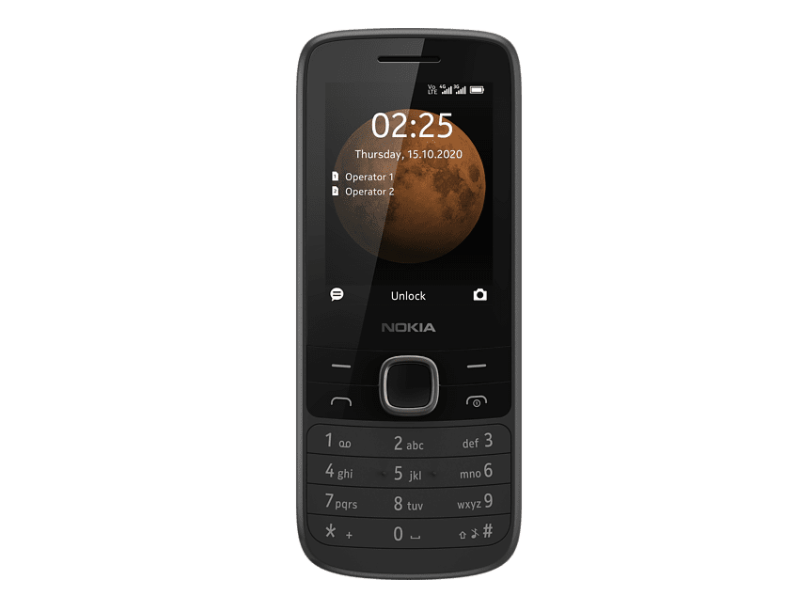Nokia 225 4G Dual SIM Kártyafüggetlen Mobiltelefon, fekete