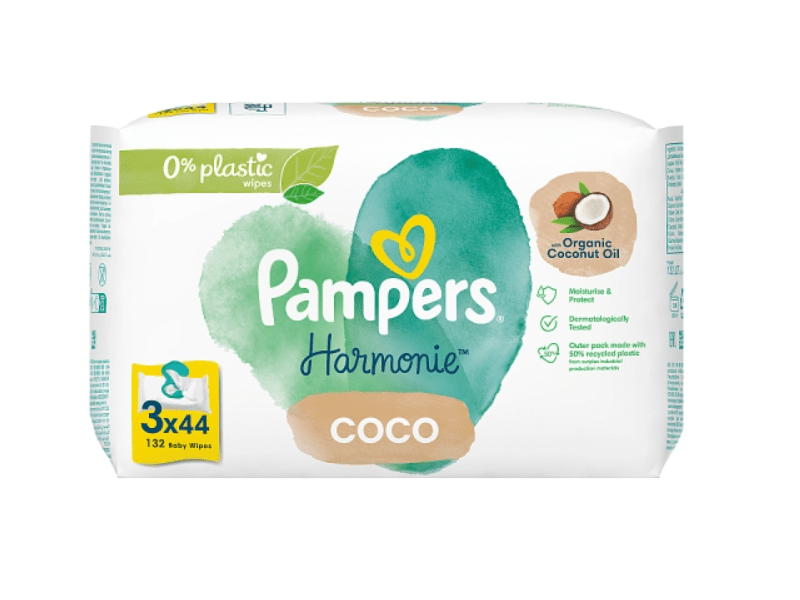 Pampers Harmonie Coco Nedves Törlőkendő, 132 db