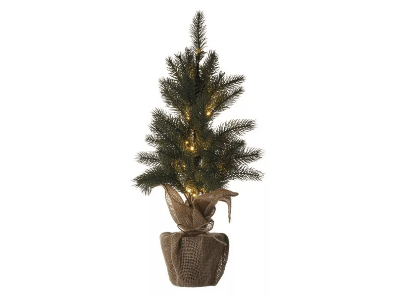 Emos DCTW01 LED karácsonyfa, havas, 52 cm, 3x AA, beltéri, meleg fehér, időzítő