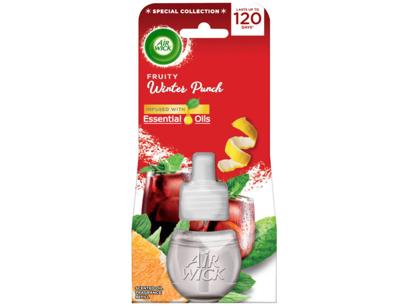 Air Wick elektromos utántöltő légfrissítő készülékhez - Gyümölcsös Téli Puncs 6x19ml