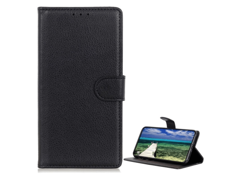 Gigapack Honor 200 Pro Bőr hatású flip tok, fekete (GP-159716)