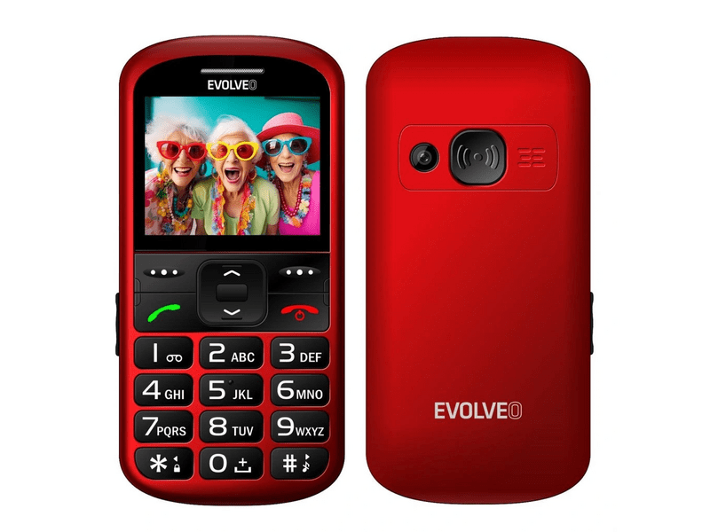 Evolveo EasyPhone XS Mobiltelefon, piros (EP-570-XS-RD)