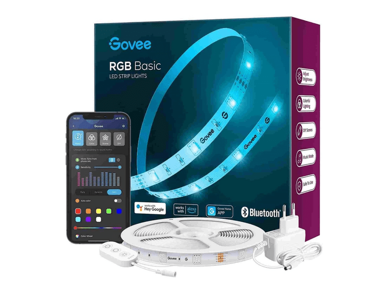 Govee H615A3A3 Wifi RGB LED Szalag, 5m