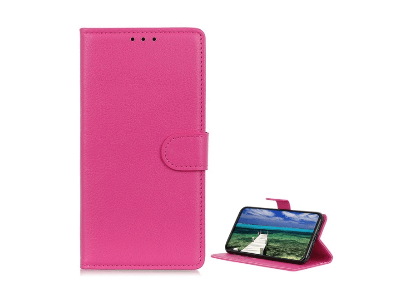 Gigapack Sony Xperia 1 VI 5G Bőr hatású flip tok, magenta (GP-157941)