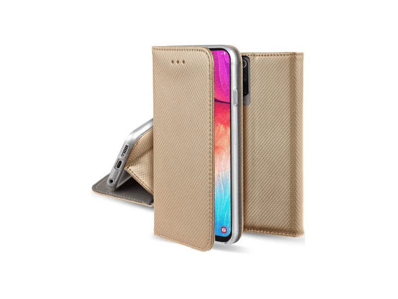 Gigapack Realme C67 4G Bőr hatású flip tok, arany (GP-155550)