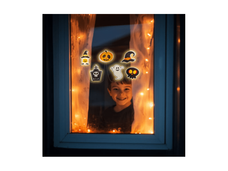 Halloween LED ablakdekor többféle forma