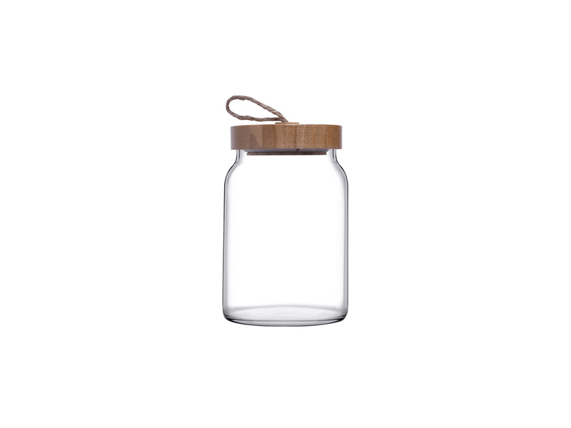 Pasabahce 43583 Woody Tároló üveg, bambusz tetővel, 860ml