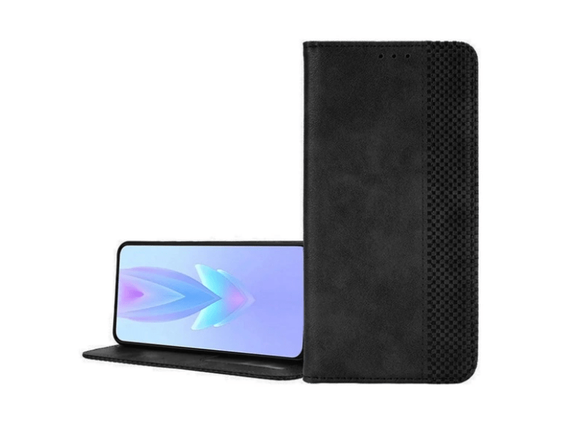 Gigapack T Phone 2 Pro 5G Bőr hatású flip tok, fekete (GP-159021)