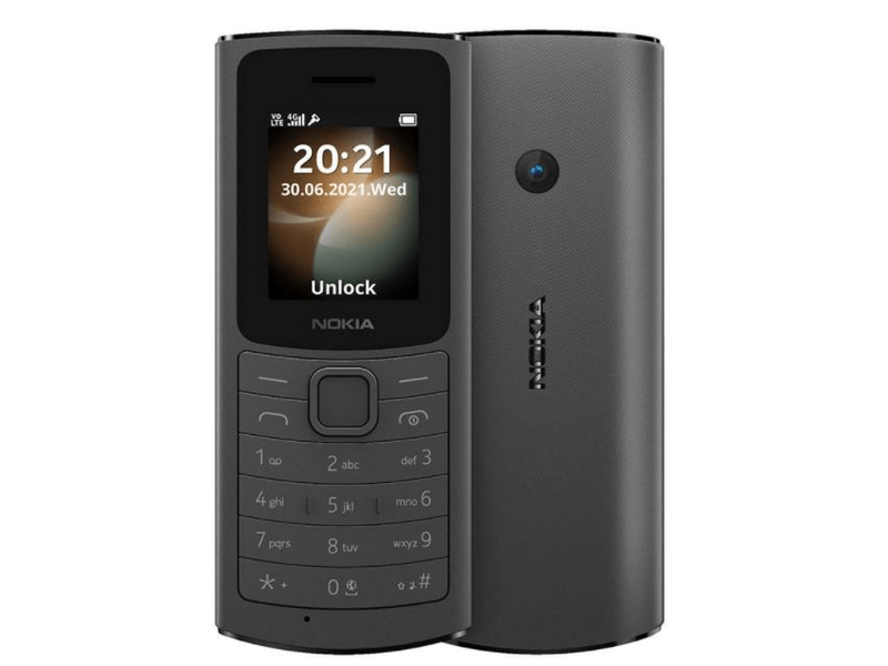 Nokia 110 4G DualSIM Mobiltelefon Telekom kártyával, Fekete