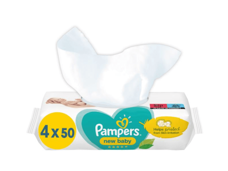 Pampers New Baby törlőkendő, 4x50db, 200 db