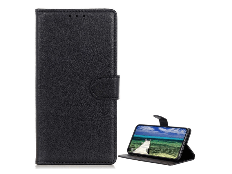 Gigapack Motorola Edge 50 Fusion Bőr hatású flip tok, fekete (GP-157667)