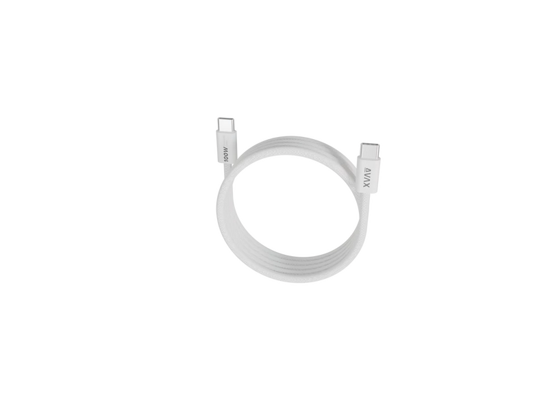 Avax CB610W MAGNETY 100W USB-C mágneses gyorstöltő kábel, fehér