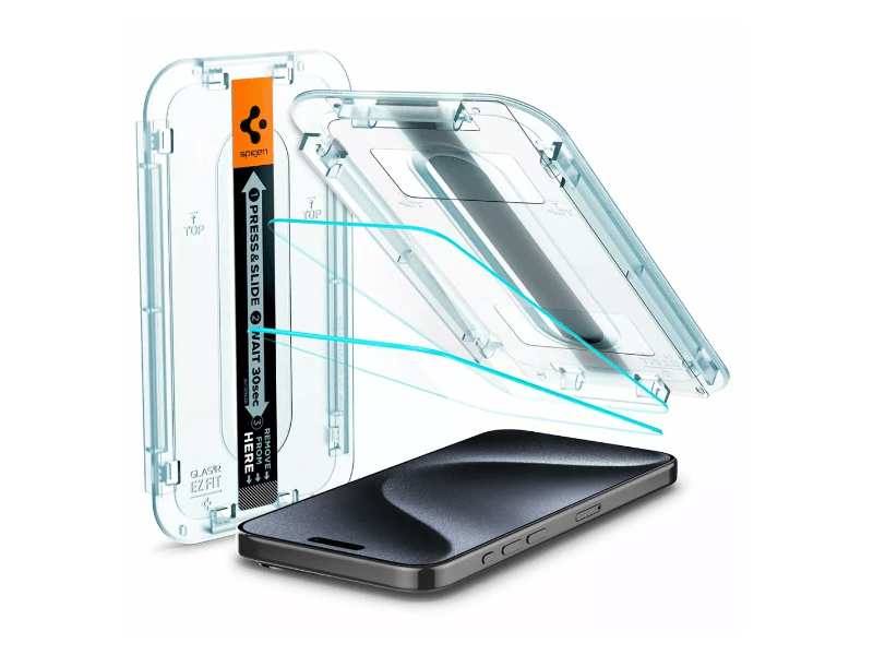 Spigen Apple iPhone 15 Pro képernyővédő üveg 2db (AGL06892)