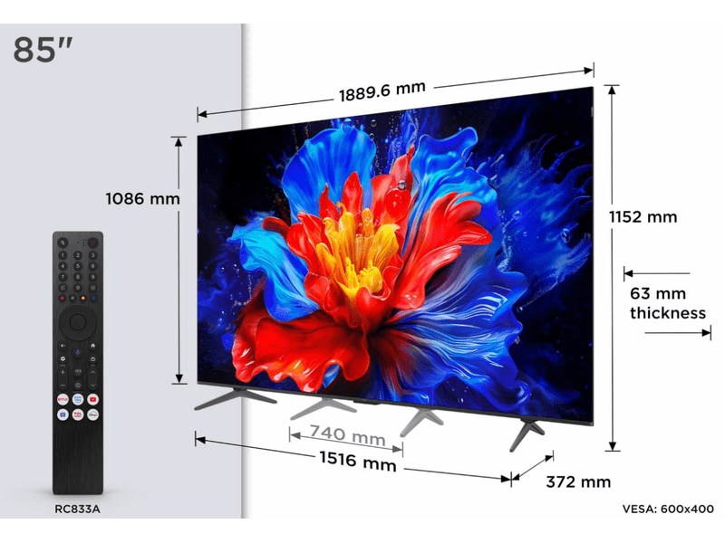 TCL 85P8K TV