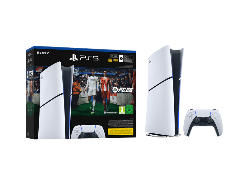 Sony PlayStation 5 (PS5) Slim Digital Edition Játékkonzol (825 GB) + EA Sports FC 26