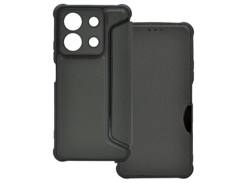 Gigapack Xiaomi Redmi Note 13 5G Bőr hatású flip tok, sötétzöld (GP-154004)