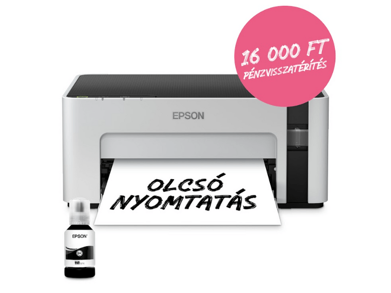Epson M1100 mono nyomtató USB, 5000 oldal tintával