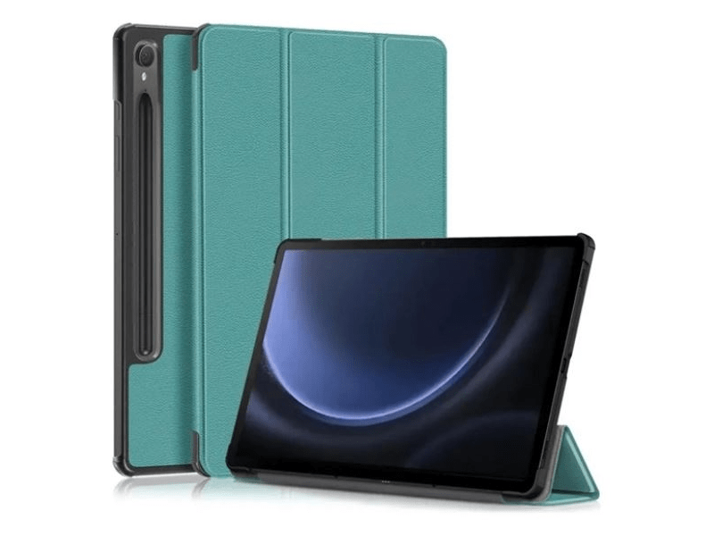 Gigapack GP-149334 Samsung Galaxy Tab S9 FE LTE (SM-X516)/WIFI (SM-X510) bőr hatású flip tok, sötétzöld