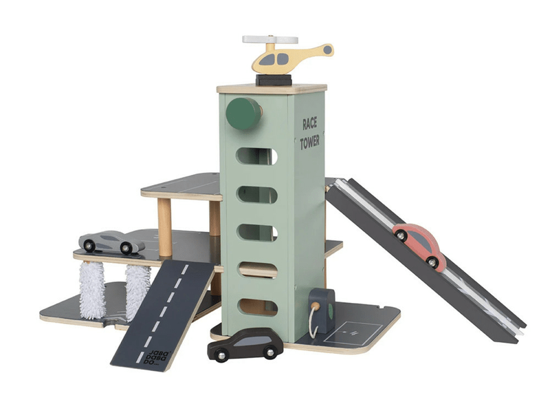 Emeletes fa parkolóház lifttel és járművekkel (W7230)