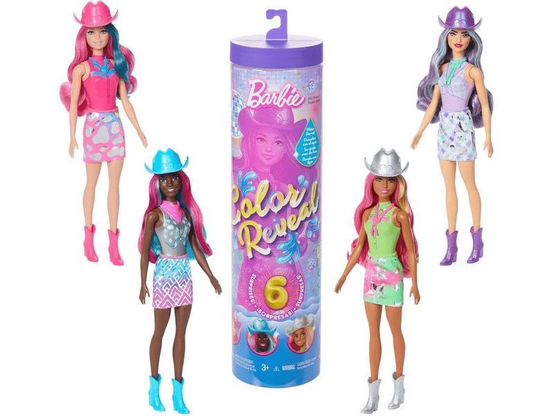 Barbie: Color Reveal meglepetés baba - Disco sztár, 1db (JCP01)