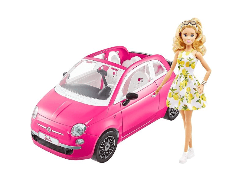 Barbie: Fiat 500 autó Barbie babával (GXR57)