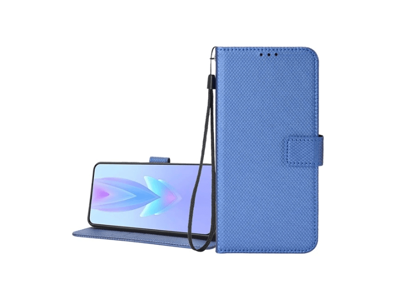 Gigapack Honor 200 Pro Bőr hatású flip tok, sötétkék (GP-158323)